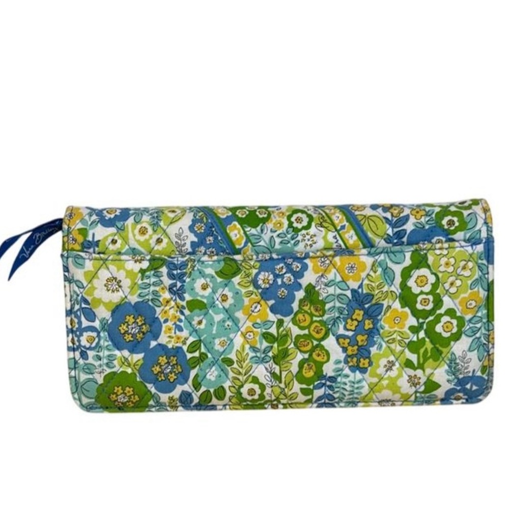 Vera Bradley Floral Travel Wallet - Blue, Green, Yellow